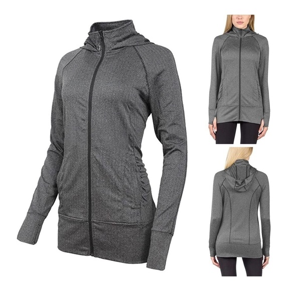 𝅺MONDETTA Long Jacquard Hooded Knit Jacket - Picture 1 of 15